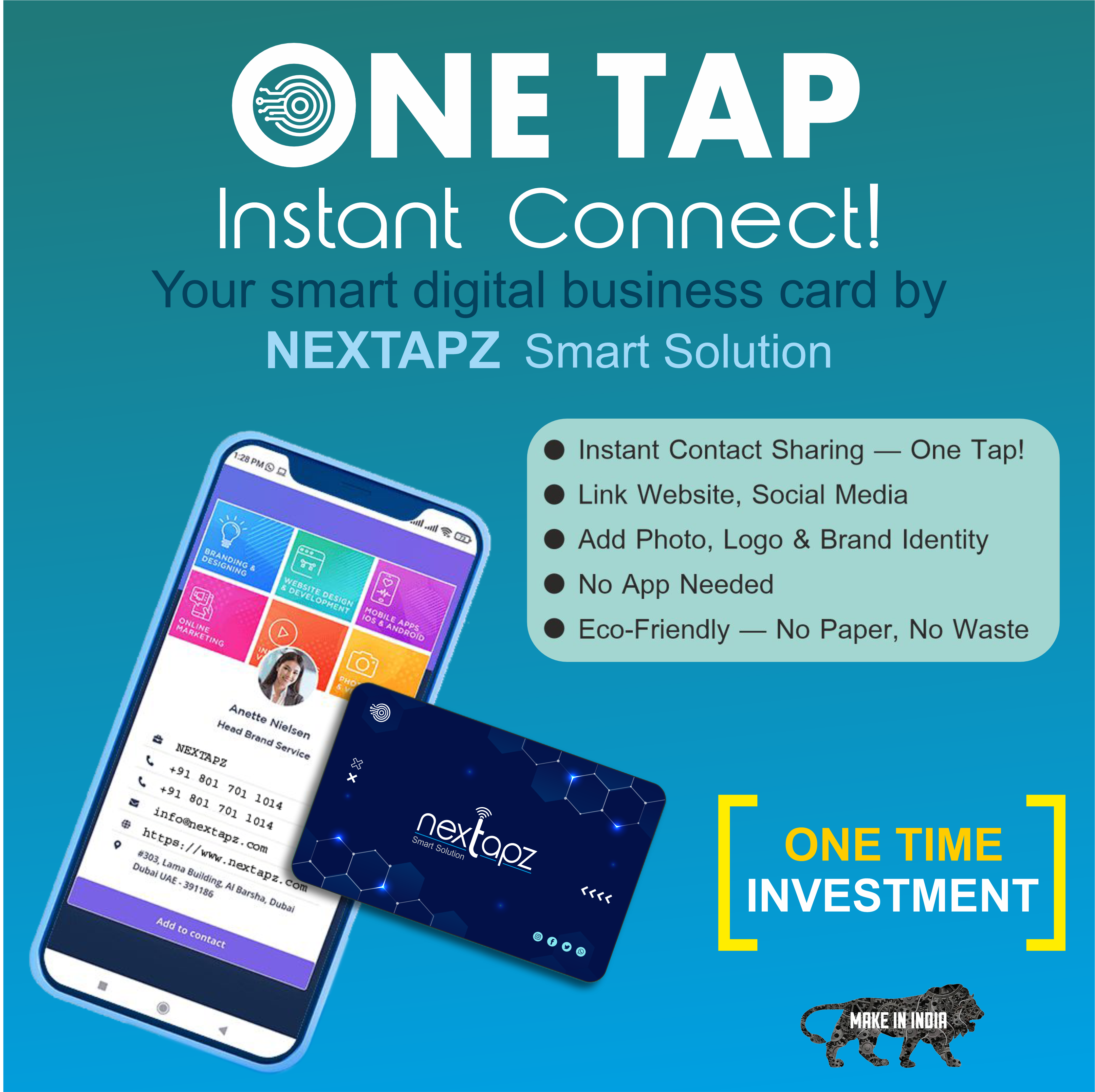 Girl showing smart card